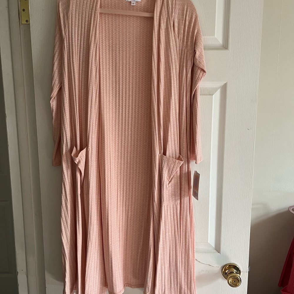 LuLaRoe Sarah Women's Pink Cardigan Sweater